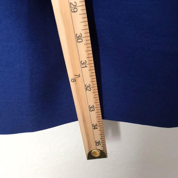 J.Crew Dress Size 2 Allie In Festival Blue Wool Silk Blend Sleeveless Sheath - Picture 12 of 12